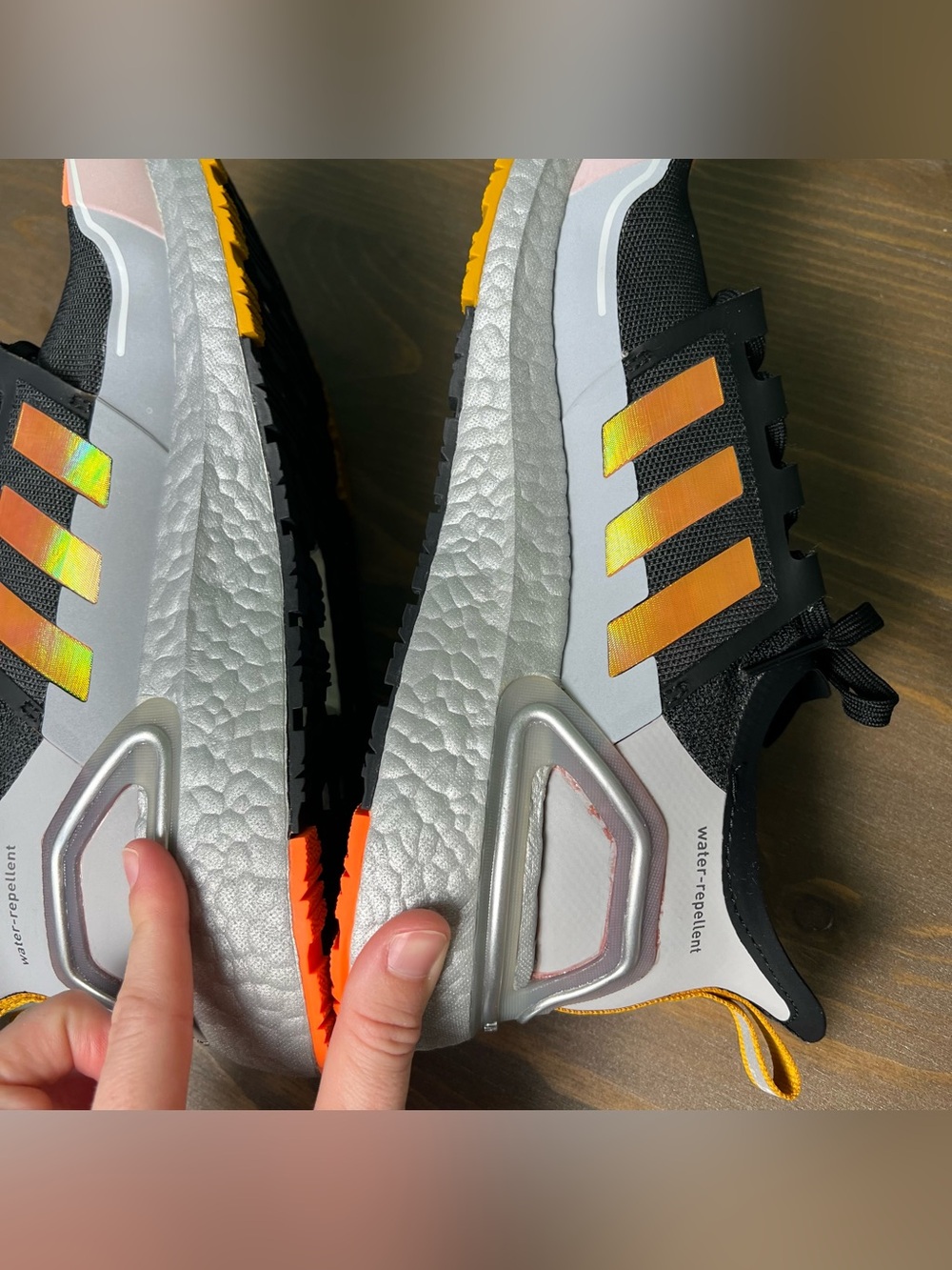 ADIDAS Ultra Boost Winter.RDY Running Shoes Black Signal Orange Size 9.5 Men's - Picture 11 of 14
